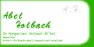 abel holbach business card